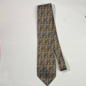 Guy Laroche Elegant Blue and Brown Tie